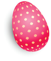 Pink Dotted Easter Egg