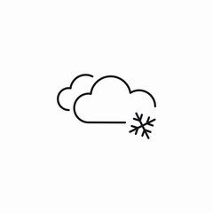 snowy clouds icon sign vector