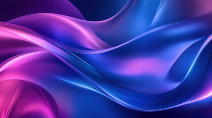 Obraz premium Abstract Blue and Purple Wavy Swirls Design