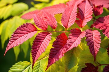 Poisonous sumac leaves in summer Bavaria Germany