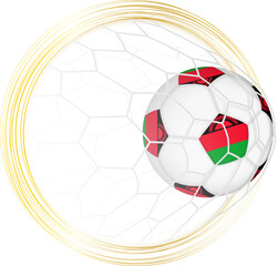 Obraz premium Malawi flag on soccer ball