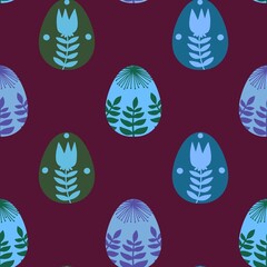 Easter seamless pattern with eggs for wallpaper and fabrics and textiles