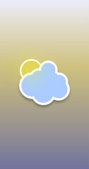 cartoon cloud and sun wallpaper