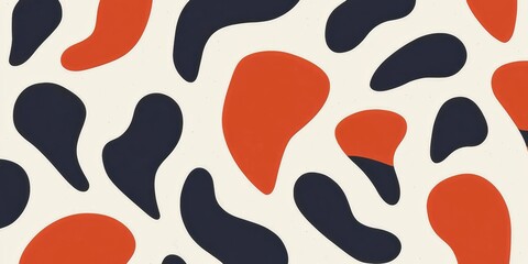 Fototapeta premium Abstract Colorful Shapes Pattern Design on Cream Background with Modern Artistic Flair