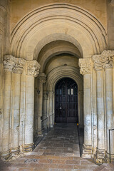 Obraz premium Basilica of Saint Severinus (Basilique Saint-Seurin de Bordeaux) is a church built dawn of XI century. Basilica has the shape of a robust Romanesque church in the basilical form. Bordeaux, France.
