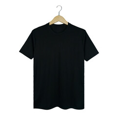 Blank T Shirt color black template transparent background