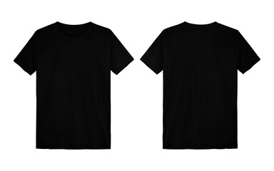 Blank T Shirt color black template transparent background