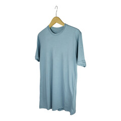 Blank T Shirt color blue sky template transparent background