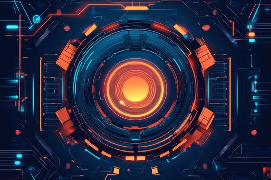 Flat vector background futuristic sci-fi  , modern, future, space travel , outer worlds , planets