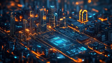 Obraz premium Digital City