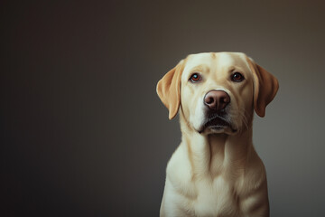 Labrador Retriever with a dignified yet superior look in his eyes