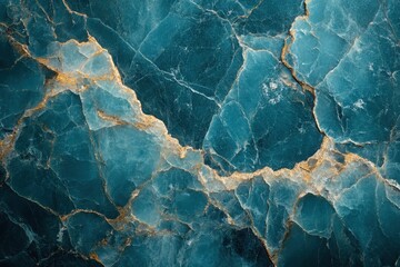 Fototapeta premium Abstract image of blue marble with golden veins, ideal for backgrounds.