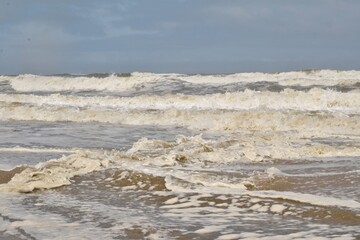 Ocean background cloudy waves Outerbanks