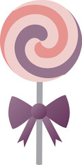 Pink Swirl Lollipop with Ribbon

