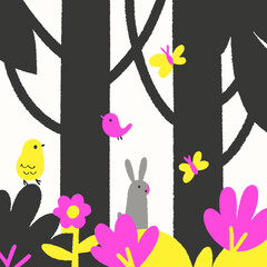 Pastel Colors Aesthetic Vector Background Illustration