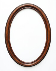 Elegant vintage wooden oval frame. Classic design for photos paintings. Versatile decor item. Suitable for home gallery, museum antique shop. Perfect as picture frame mirror decoration. Simple