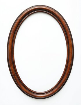 Elegant vintage wooden oval frame. Classic design for photos paintings. Versatile decor item. Suitable for home gallery, museum antique shop. Perfect as picture frame mirror decoration. Simple