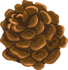  Brown Pine Cone with Detailed Texture