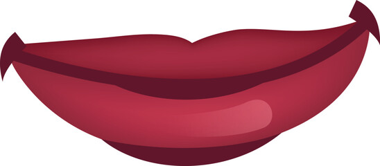 Stylized lips illustration

