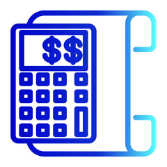 Calculator  Icon Line Gradient Style for Training Pack Icon Themes
