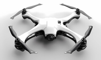 Futuristic drone with an embedded control interface, representing innovation and the future of unmanned aerial technology