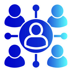 Networking Icon Glyph Gradient Style