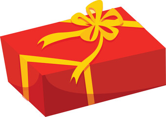 Red Gift Box with Yellow Bow for Special Occasions

