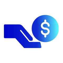 Profit Icon Glyph Gradient Style