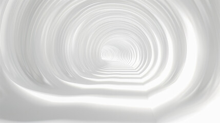 Obraz premium Futuristic White Tunnel with Fluid Wave-Like Design..