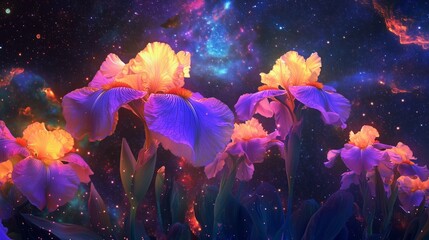 Cosmic Iris Flower