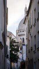 Sacre Coeur in Montmartre Quarter Paris, France