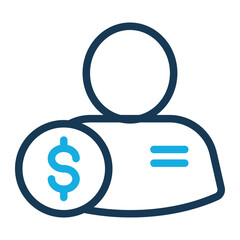 Businessman Icon Color Outline Style