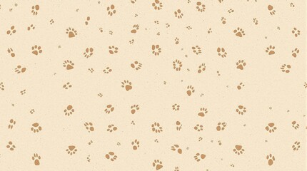 Seamless forest floor pattern featuring various animal tracks , nature patterns, forest floor design, animals tracks seamless pattern