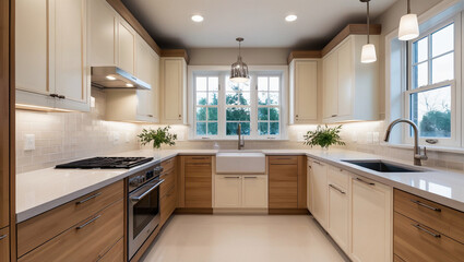 Fototapeta premium modern kitchen interior