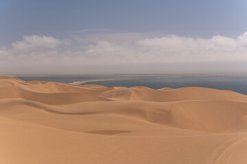 A rare spectacle where desert and ocean collide