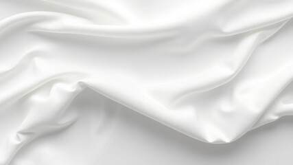 Obraz premium Soft white abstract fabric with intricate dripping patterns creates a sense of fluid movement in the background, design, delicate