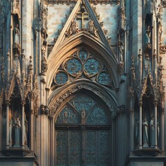 Obraz premium Ornate Cathedral Entrance