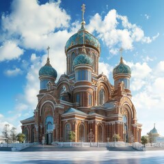 Fototapeta premium Ornate church with striking architecture