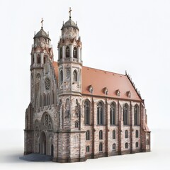 Naklejka premium Detailed Cathedral Exterior View