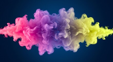 Obraz premium Dynamic smoke effects in a variety of colors and swirling patterns