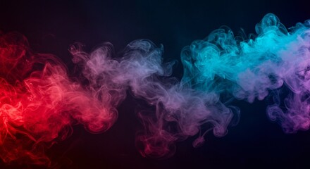 Fototapeta premium Dynamic smoke effects in a variety of colors and swirling patterns