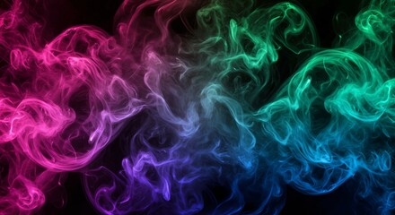 Obraz premium Dynamic smoke effects in a variety of colors and swirling patterns