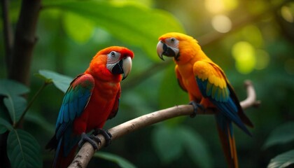 Fototapeta premium The colorful world of tropical birds
