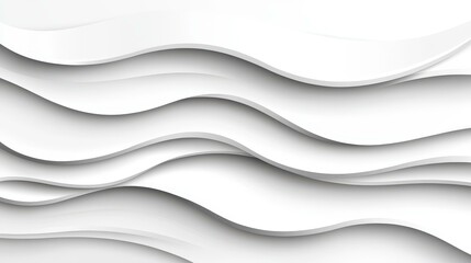 Modern white abstract wave texture creates a sleek design space, perfect for minimalist or creative projects.