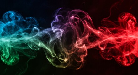 Obraz premium Dynamic smoke effects in a variety of colors and swirling patterns