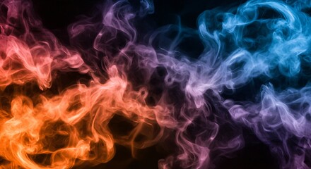 Fototapeta premium Dynamic smoke effects in a variety of colors and swirling patterns