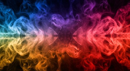 Fototapeta premium Dynamic smoke effects in a variety of colors and swirling patterns