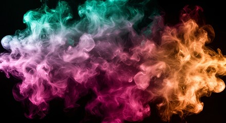 Fototapeta premium Dynamic smoke effects in a variety of colors and swirling patterns