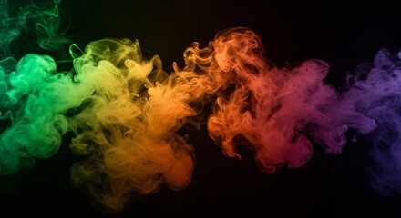 Fototapeta premium Dynamic smoke effects in a variety of colors and swirling patterns