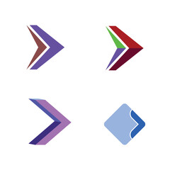 A modern and professional logo design for a business, featuring arrow icon. Arrow logo inspiration, set arrow collection